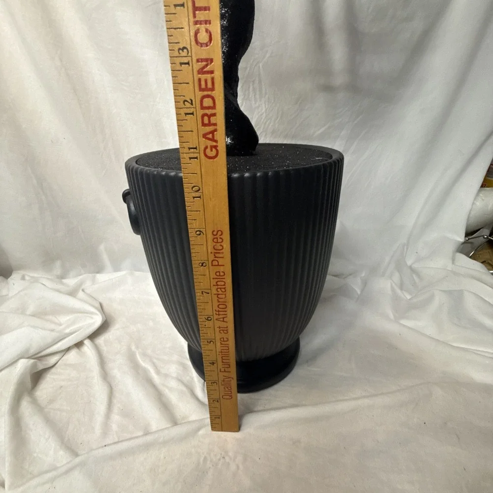 Halloween Hyde & EEK! Black Glitter Pot Tree Large Urn 38
